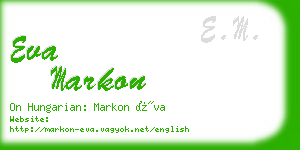 eva markon business card